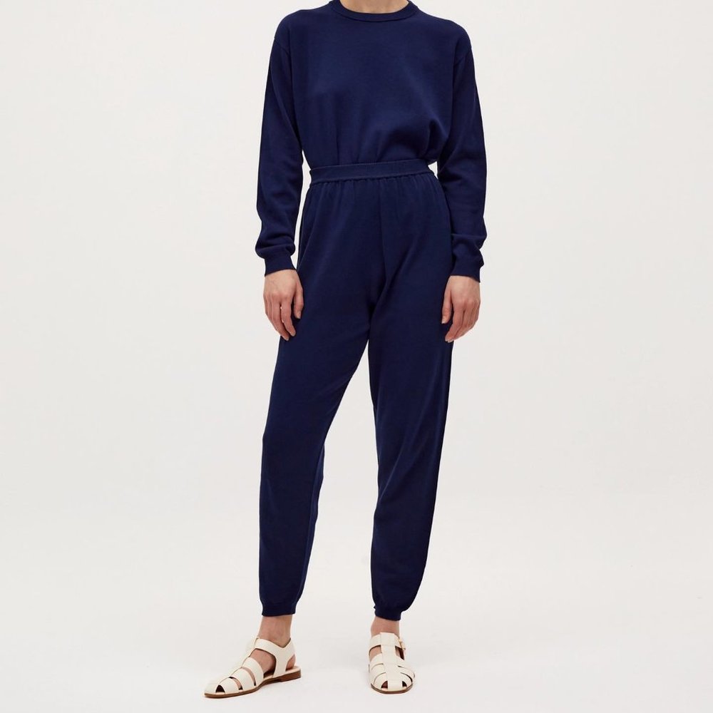 Babaa trousers no37 in navy cotton